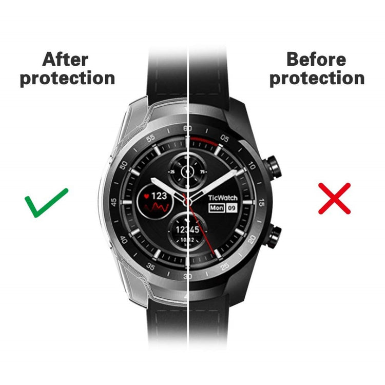 Rigtigt Fint Ticwatch Pro Silikone Cover - Gennemsigtig#serie_4