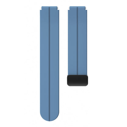 Rigtigt Sejt Silikone Universal Rem passer til Smartwatch - Blå#serie_12