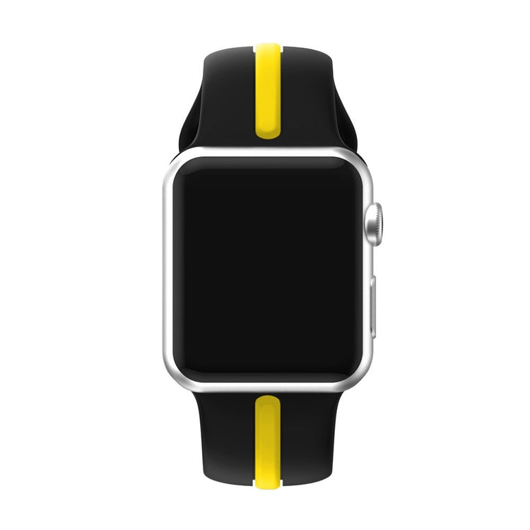 Rigtigt nydelig Apple Watch Series 1-3 42mm Silikone Rem - Gul#serie_13b