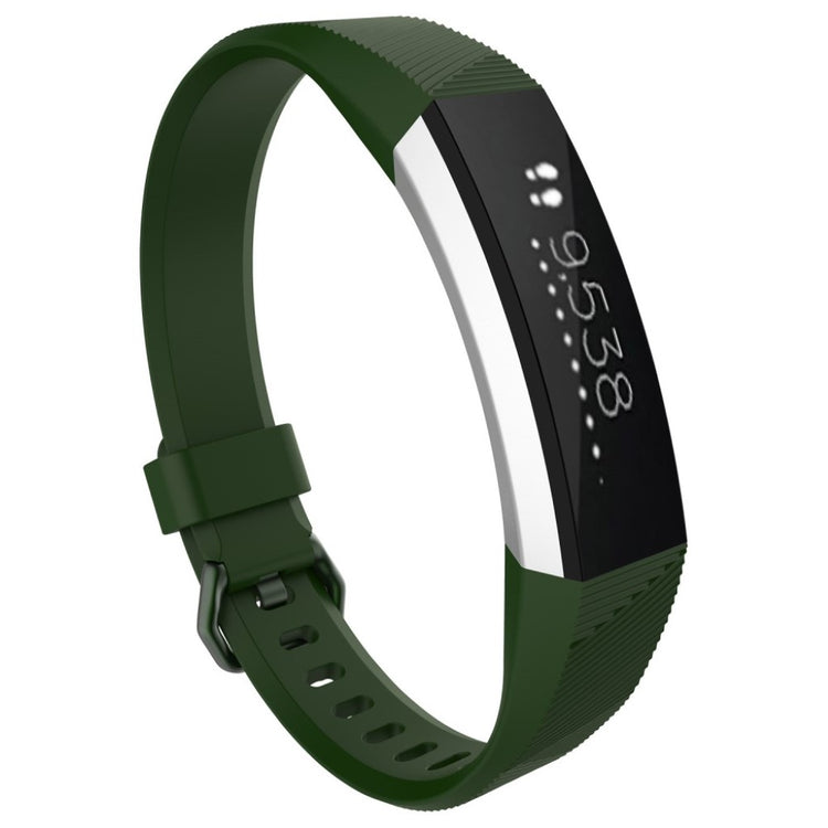 Rigtigt nydelig Fitbit Alta HR Silikone Rem - Grøn#serie_6