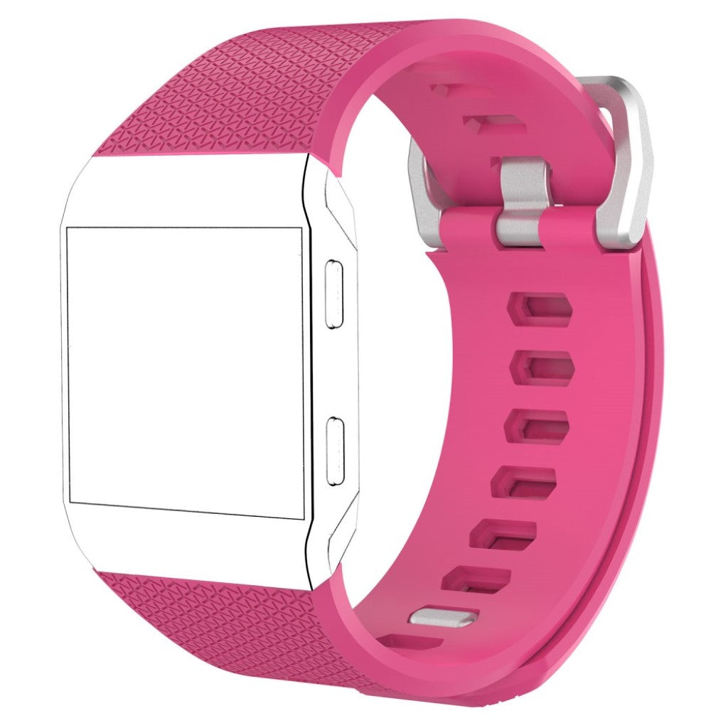 Super kønt Fitbit Ionic Silikone Rem - Pink#serie_7