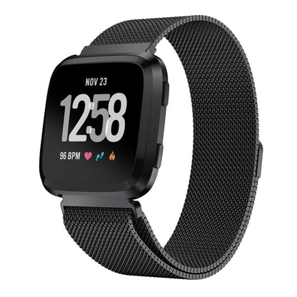 Rigtigt smuk Fitbit Versa Metal Rem - Sort#serie_3