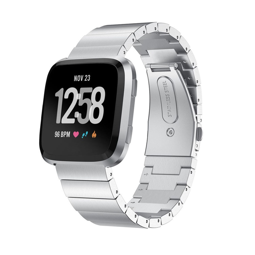 Rigtigt fint Fitbit Versa Metal Rem - Sølv#serie_1