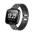 Mega stoer Fitbit Versa Metaal en Strass Bandje