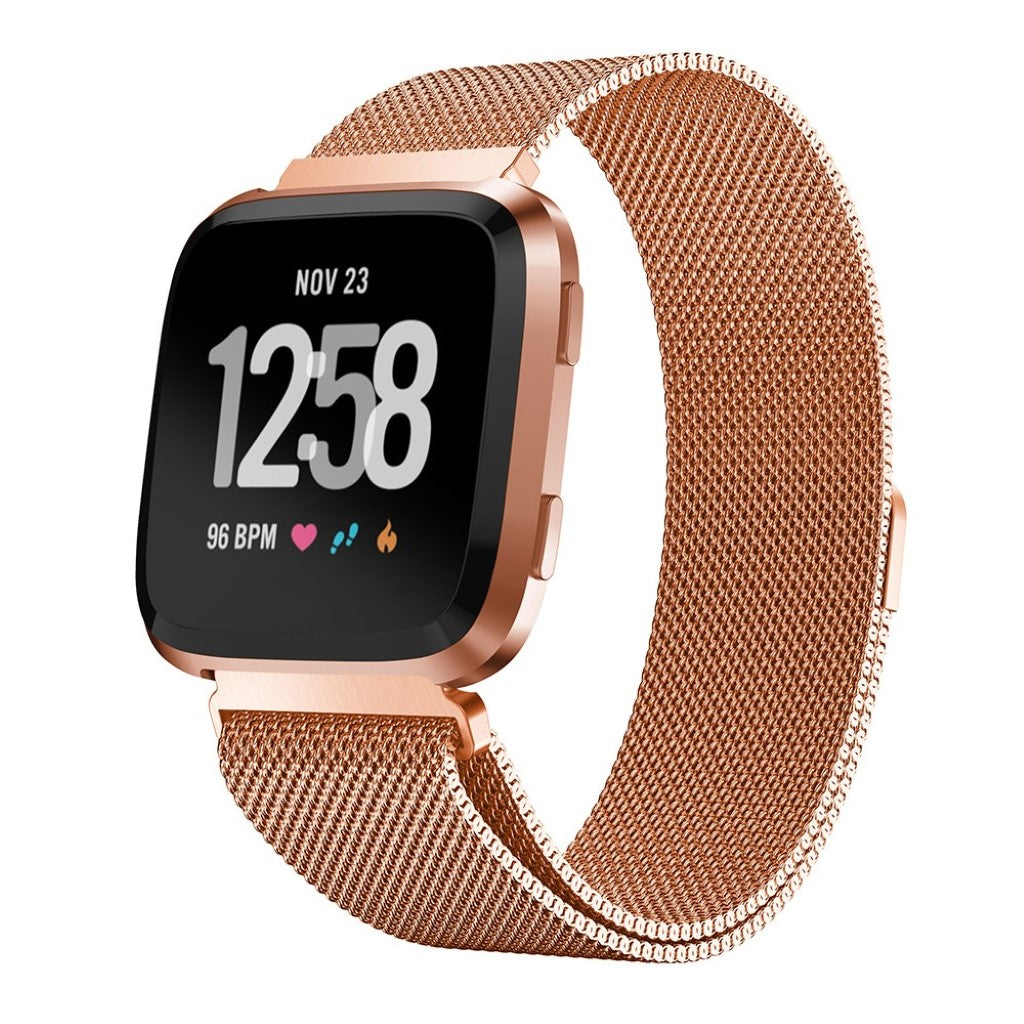 Pænt Fitbit Versa Metal Rem - Guld#serie_1