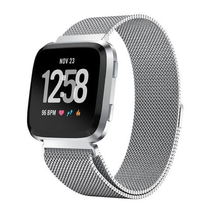 Pænt Fitbit Versa Metal Rem - Sølv#serie_2