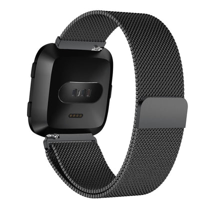 Pænt Fitbit Versa Metal Rem - Sort#serie_3
