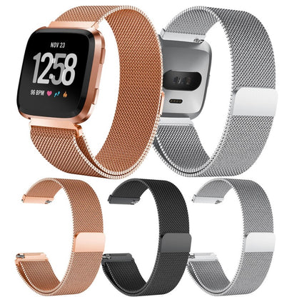 Pænt Fitbit Versa Metal Rem - Sort#serie_3