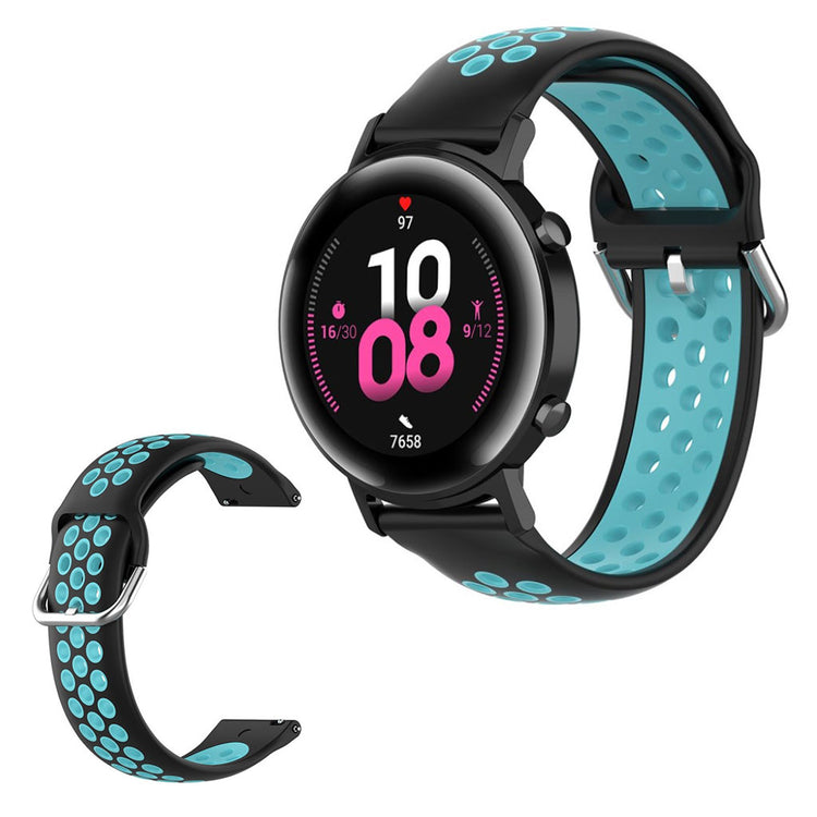 Kønt Amazfit Youth / Huawei Watch GT 2 42mm Silikone Rem - Sort#serie_1