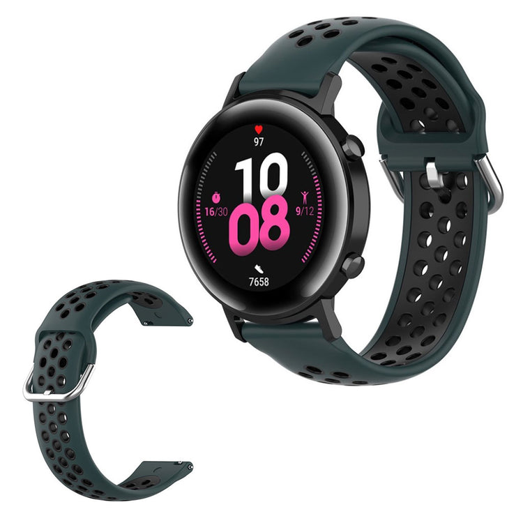 Kønt Amazfit Youth / Huawei Watch GT 2 42mm Silikone Rem - Grøn#serie_13