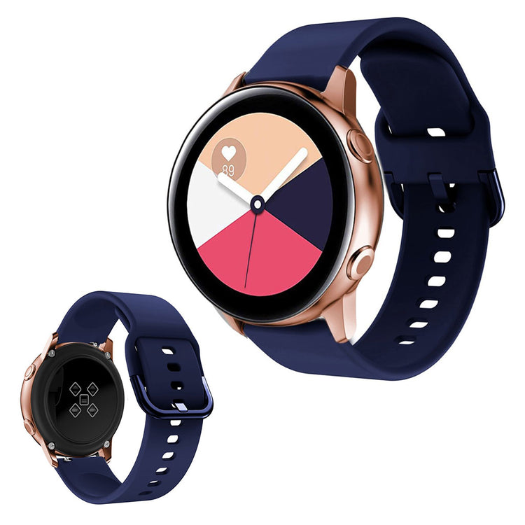 Vildt fed Amazfit GTS / Huawei Watch GT 2 42mm Silikone Rem - Sort#serie_1