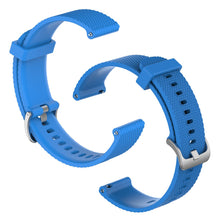 Universal textured silicone watch band - Sky Blue / Size: L#serie_1