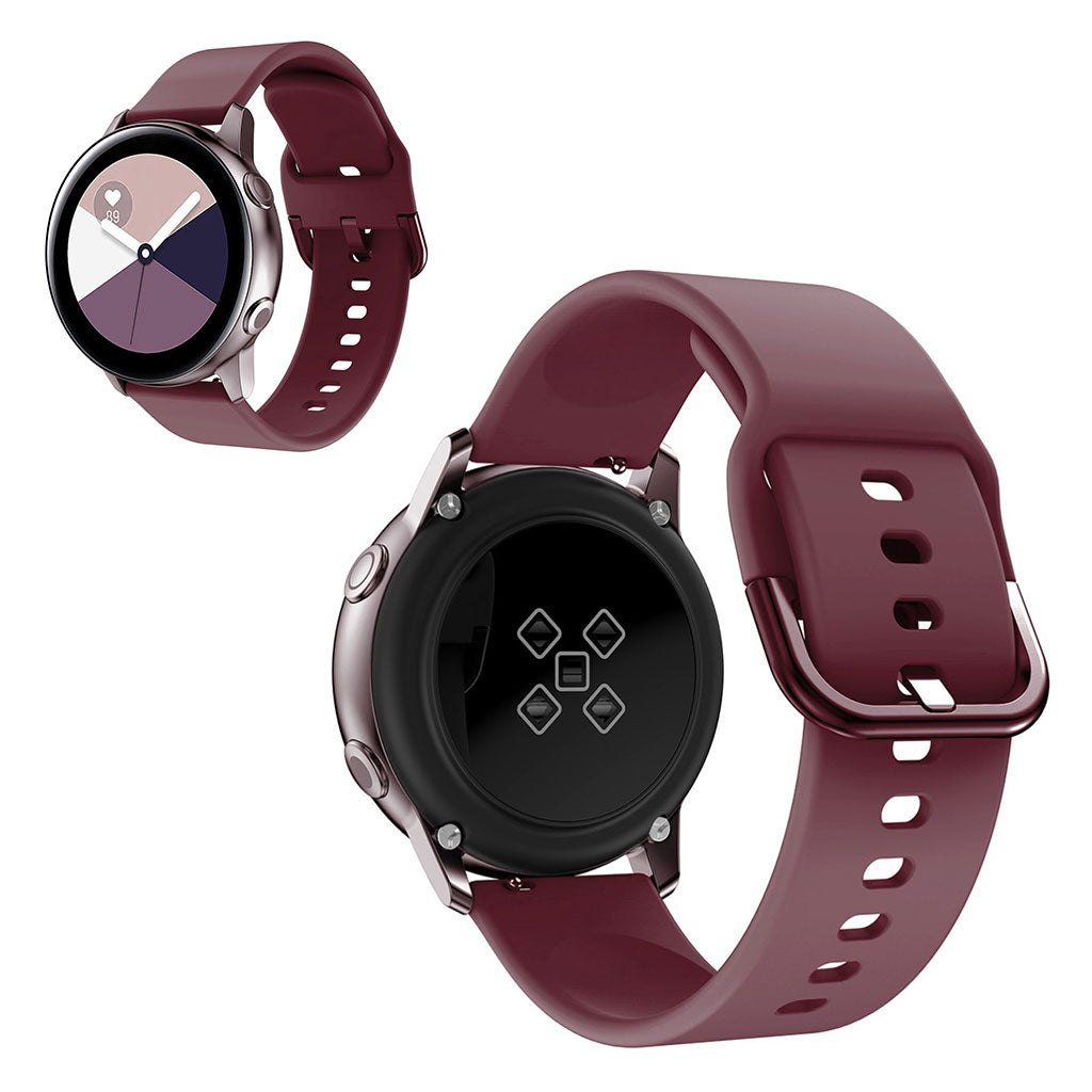 20mm Universal silicone watch band - Wine Red#serie_7