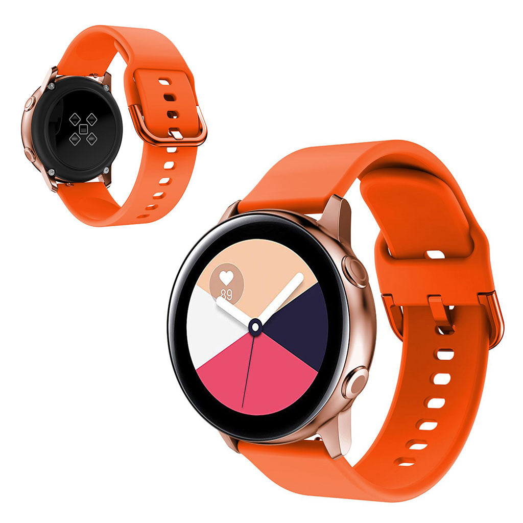 22mm Universal simple silicone watch band - Orange#serie_6