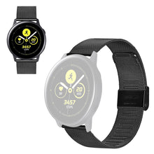 22mm Universal double buckle stainless steel watch band - Black#serie_1