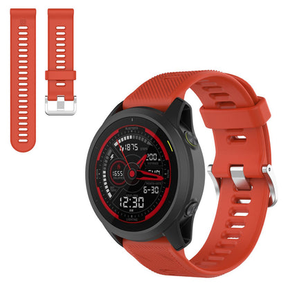 22mm Universal twill texture silicone watch strap - Red#serie_3