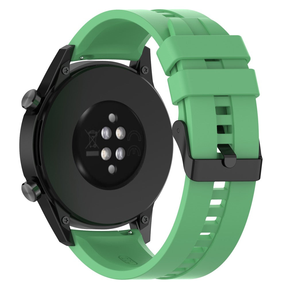 20mm Universal silicone watch strap - Black Steel Buckle / Mint Green#serie_13