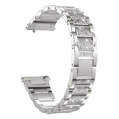 18mm Universal 3-bead rhinestone décor watch strap - Silver#serie_2