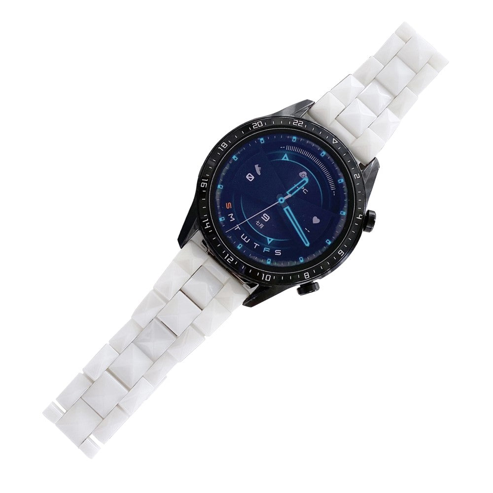 20mm Universal rhombus grid design watch strap - White#serie_2