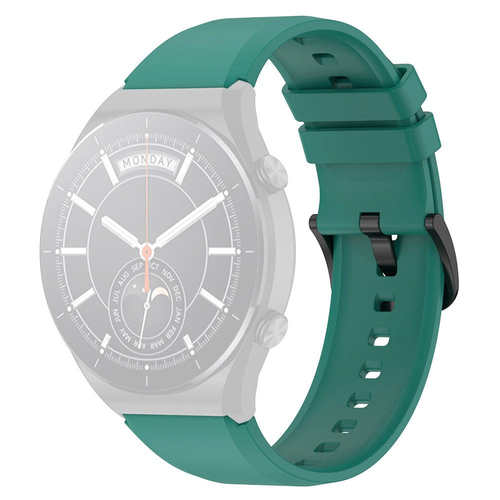 22mm Universal simple silicone watch strap - Blackish Green#serie_9