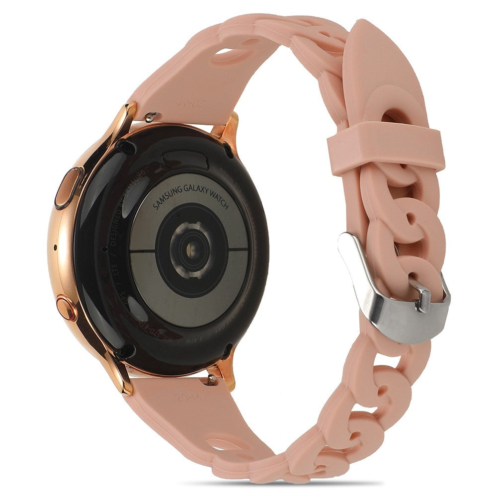 20mm Universal cool circle design silicone watch strap - Pink#serie_3