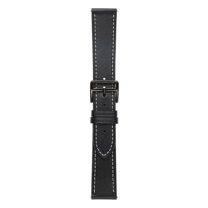 20mm Universal textured genuine leather watch strap - Black#serie_2