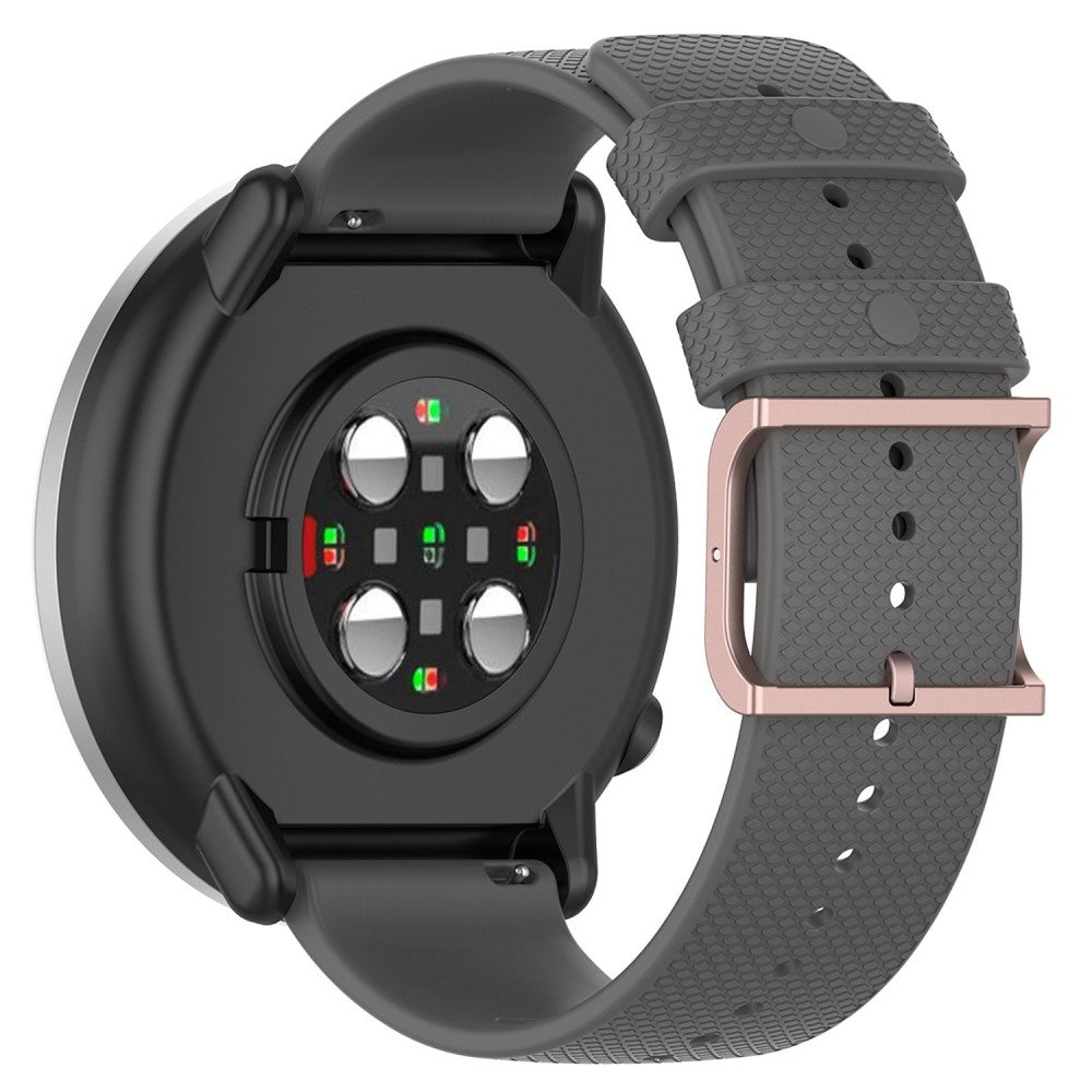 20mm Universal dots design silicone watch strap - Grey#serie_8