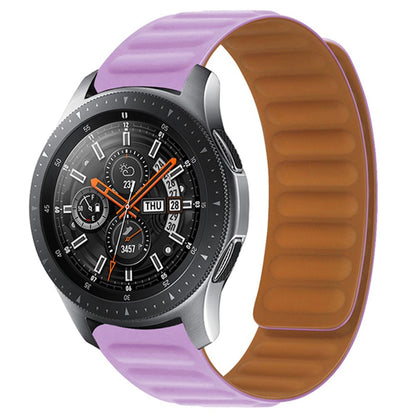 22mm Universal silicone magnetic lock watch strap - Light Purple#serie_19