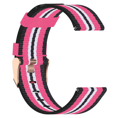 19mm nylon watch strap for Haylou / Noise / Willful watch - Black / Peach#serie_8