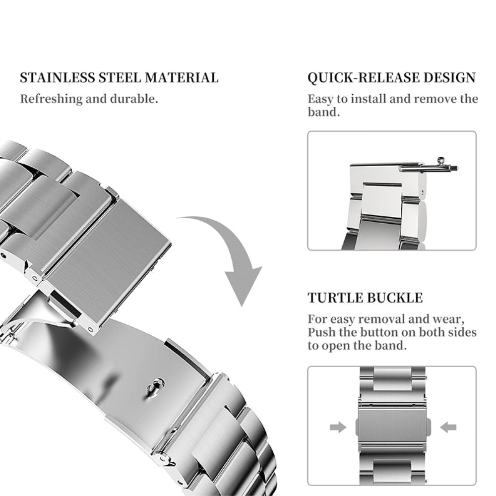 Rigtigt kønt Universal Metal Urrem - Sølv#serie_5