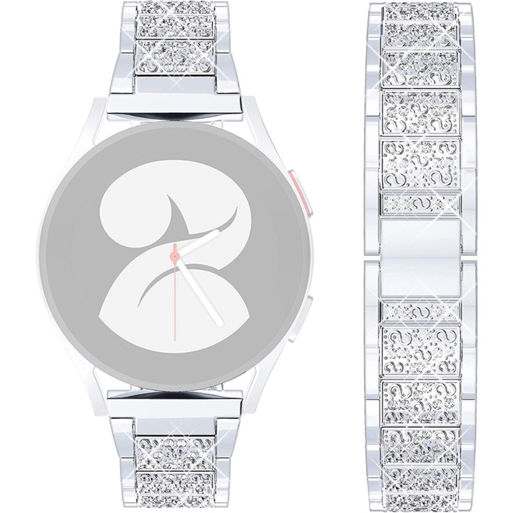 22mm Universal rhinestone décor watch strap - Silver#serie_3