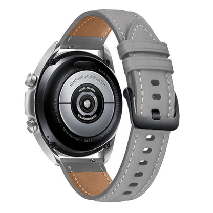 20mm Universal genuine leather watch strap with black buckle - Grey#serie_3