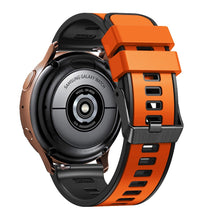 20mm Universal dual color watch strap - Orange / Black#serie_2