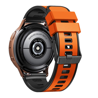 20mm Universal dual color watch strap - Orange / Black#serie_2