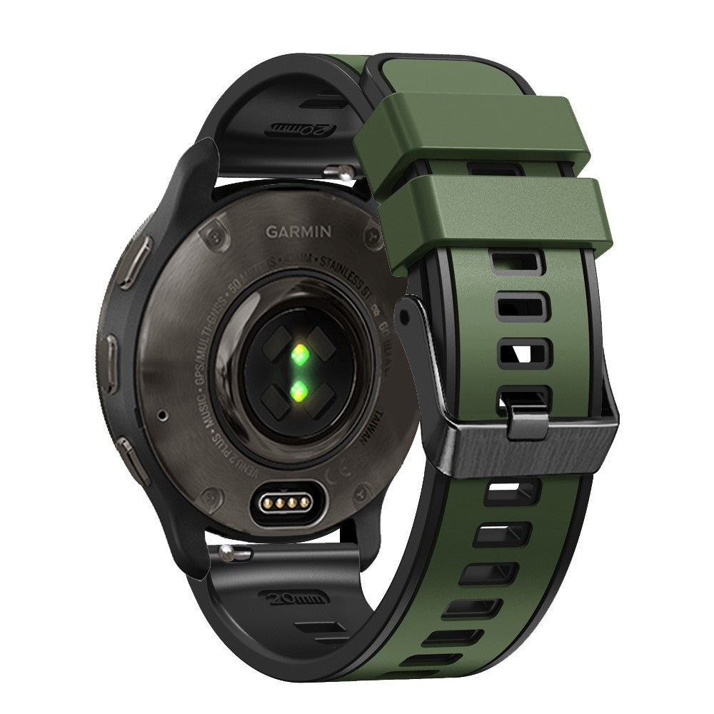 20mm Universal dual color watch strap - Army Green / Black#serie_8