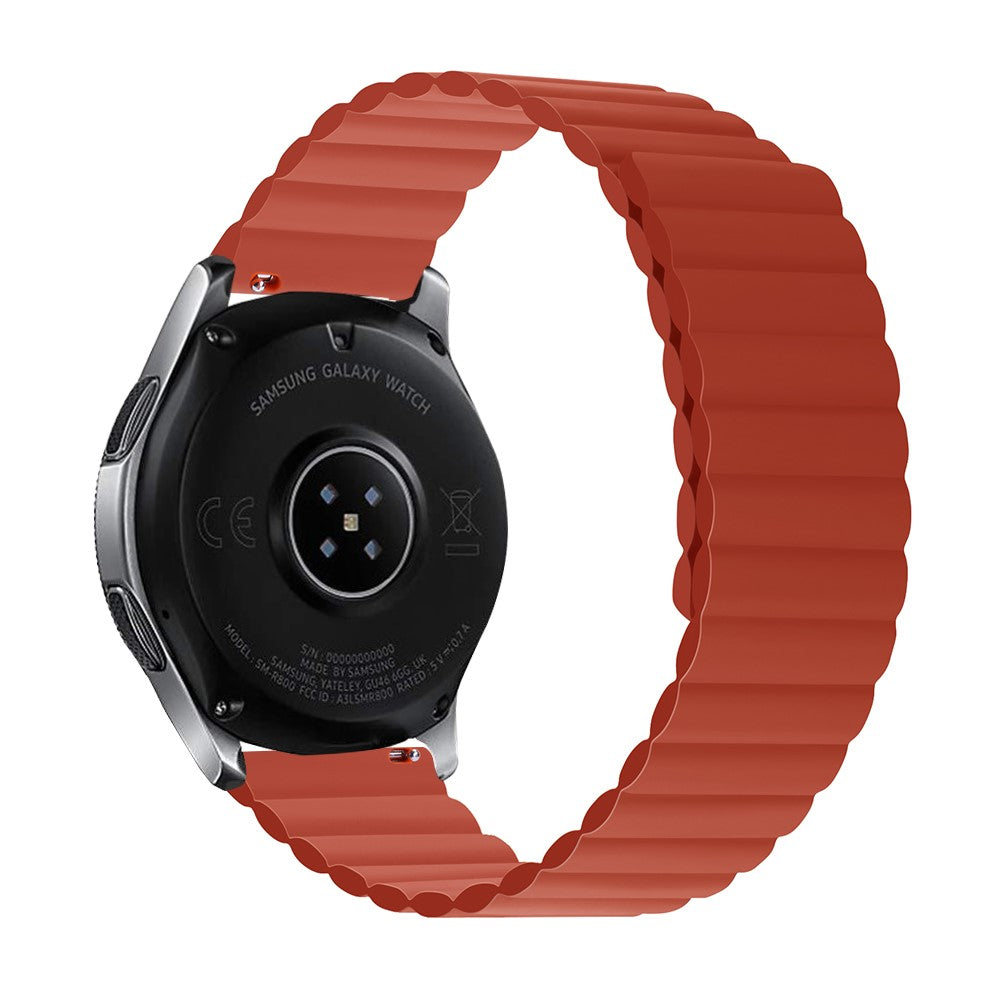 22mm Universal silicone watch strap - Red Size: S#serie_6