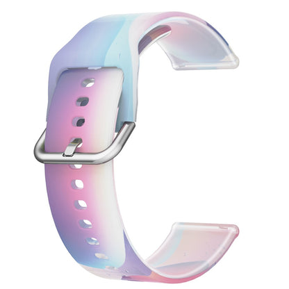 22mm Universal rainbow color silicone watch strap - Blue Purple Bubble#serie_8