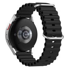 22mm Universal silicone watch strap - Black#serie_1