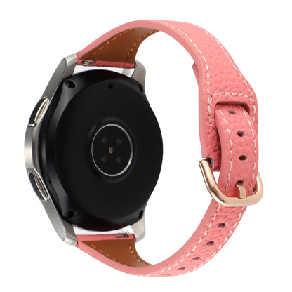 20mm Universal litchi texture genuine leather watch strap - Deep Pink#serie_4