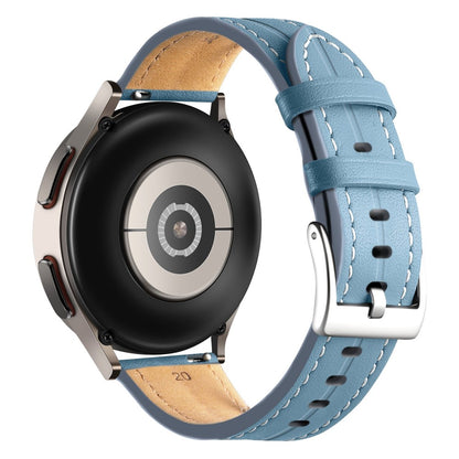 22mm Universal genuine leather watch strap - Blue#serie_2
