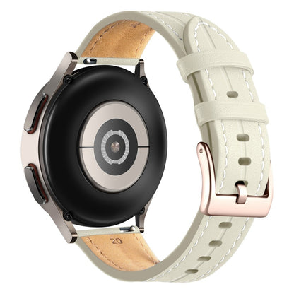 22mm Universal genuine leather watch strap - Beige#serie_4