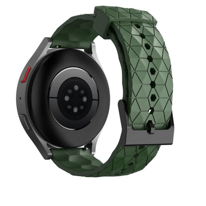 22mm Universal football style silicone watch strap - Army Green#serie_7