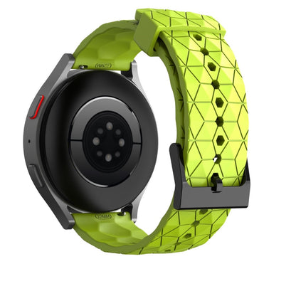 22mm Universal football style silicone watch strap - Lime#serie_8