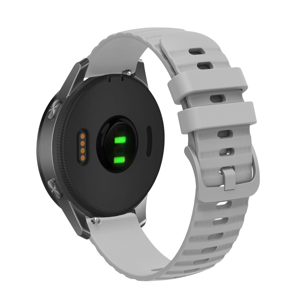20mm Universal grain dots style silicone watch strap - Grey#serie_5