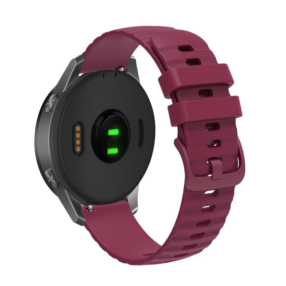 20mm Universal grain dots style silicone watch strap - Wine Red#serie_6