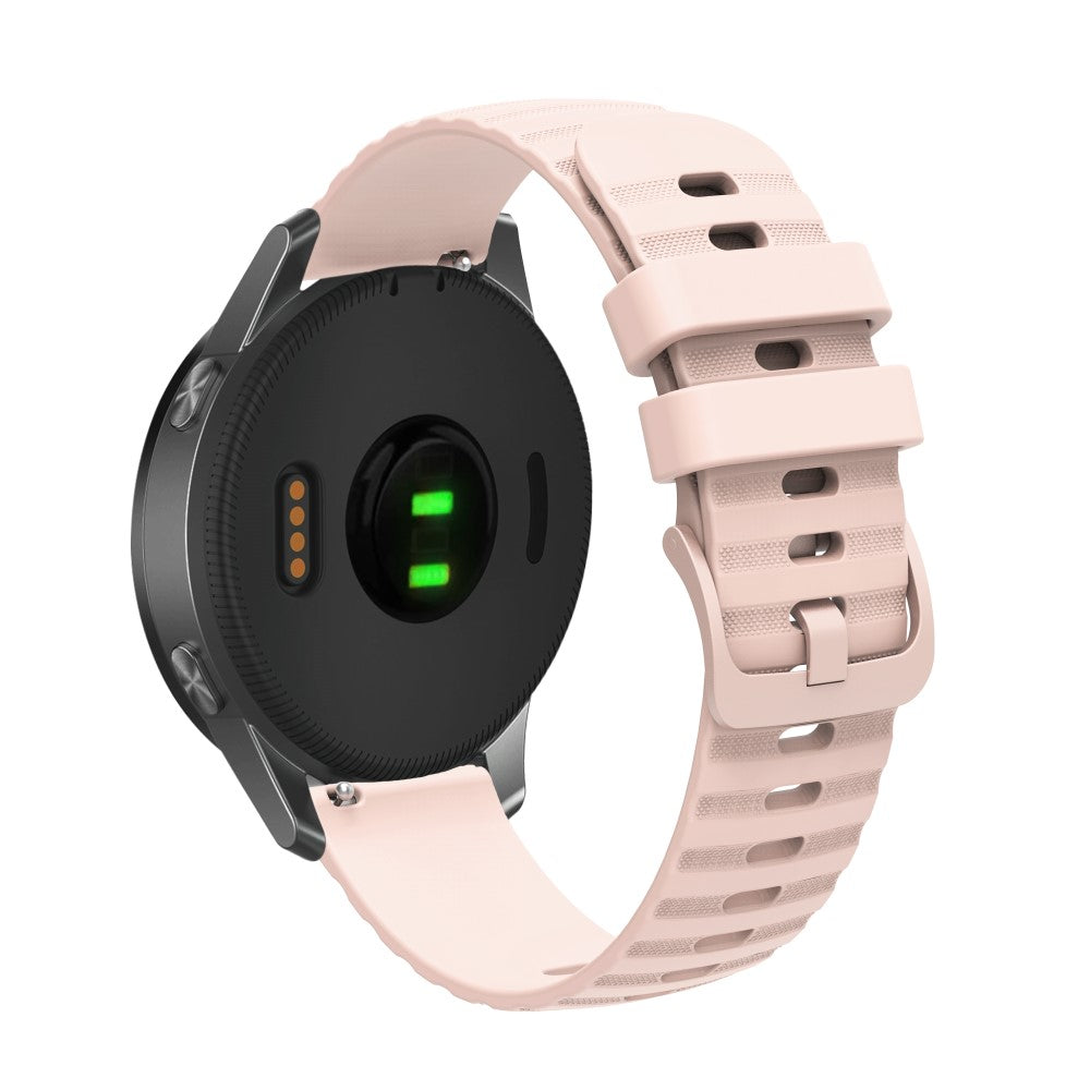 20mm Universal grain dots style silicone watch strap - Rose Pink#serie_8