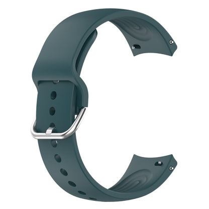 22mm Universal silicone watch strap with metal buckle - Pine Needle Green#serie_8