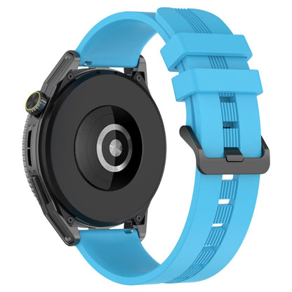 22mm Universal textured silicone watch strap - Sky Blue#serie_9
