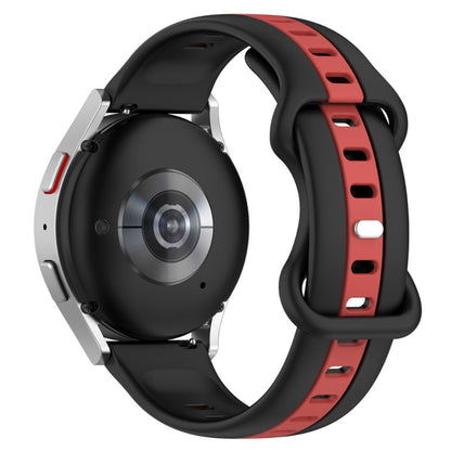 22mm Universal dual-color silicone watch strap - Black / Red#serie_3