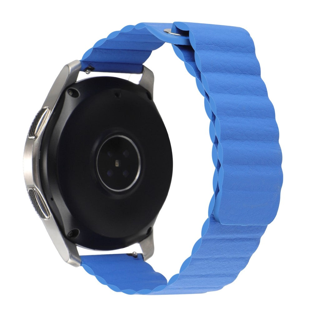 22mm Universal genuine leather watch strap - Blue#serie_1